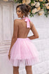 'Oriana' Halter Neck Backless Dress - Celes Fashion